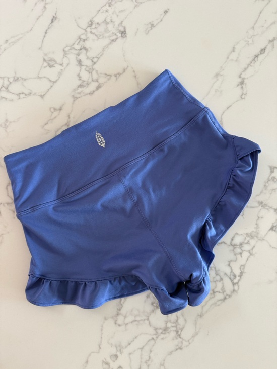 FP Movement by Free People Pants - FP Movement by Free People Plié All Day Ruffle Shorts - Violet - Size Small